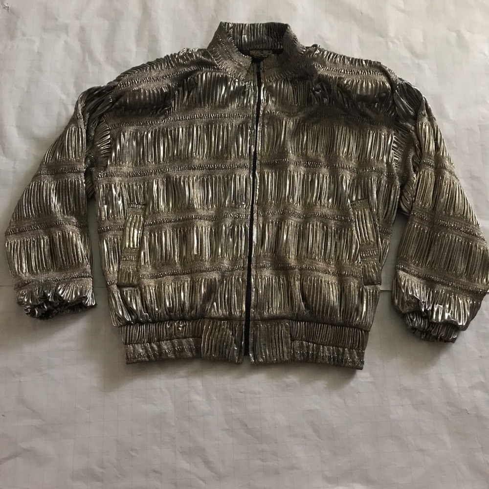 Rare Vintage Marshall Rousso Gold Puffer Jacket.